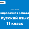 Тренировочная работа №4 по Русскому языку 11 класс ответы и задания 12.02.2026