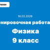 Тренировочная работа №4 физика 9 класс ответы и задания 18.03.2026