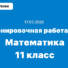 Тренировочная работа №4 математика 11 класс ответы и задания 17 марта 2026 г.