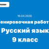 Тренировочная работа №4 Русский язык 9 класс ответы и задания 16.04.2026
