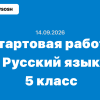 Стартовая диагностическая работа по русскому языку 5 класс ответы и задания 14.09.2026