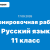 Тренировочная работа №1 по русскому языку 11 класс ответы и задания 17.09.2026