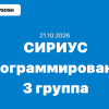 Сириус Информатика (Программирование) ответы и задания ВСОШ Школьный этап (Группа №3) 21 октября 2026