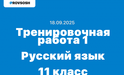 Тренировочная работа №1 по Русскому языку 11 класс ответы и задания 18.09.2025