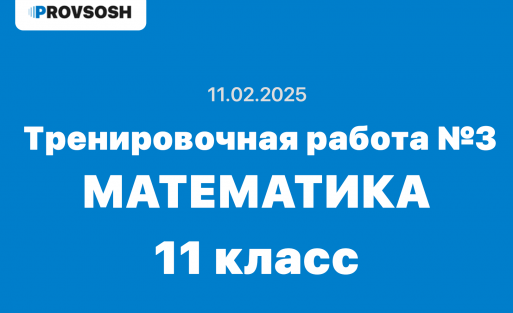 Тренировочная работа №3 по Математике 11 класс ответы 11.02.2025
