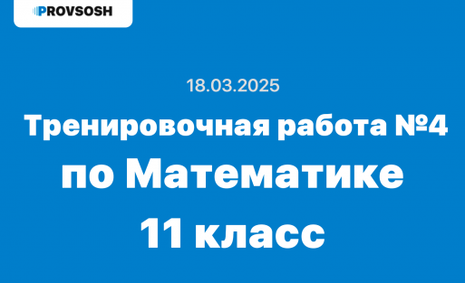 Тренировочная работа №4 по математике 11 класс ответы